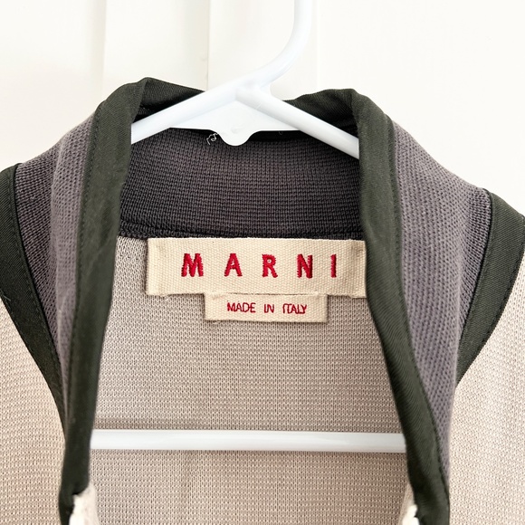Marni Sleeveless Zip Up Stretch Knit Top w/ Stand Up Collar Size 6 - Picture 3 of 7